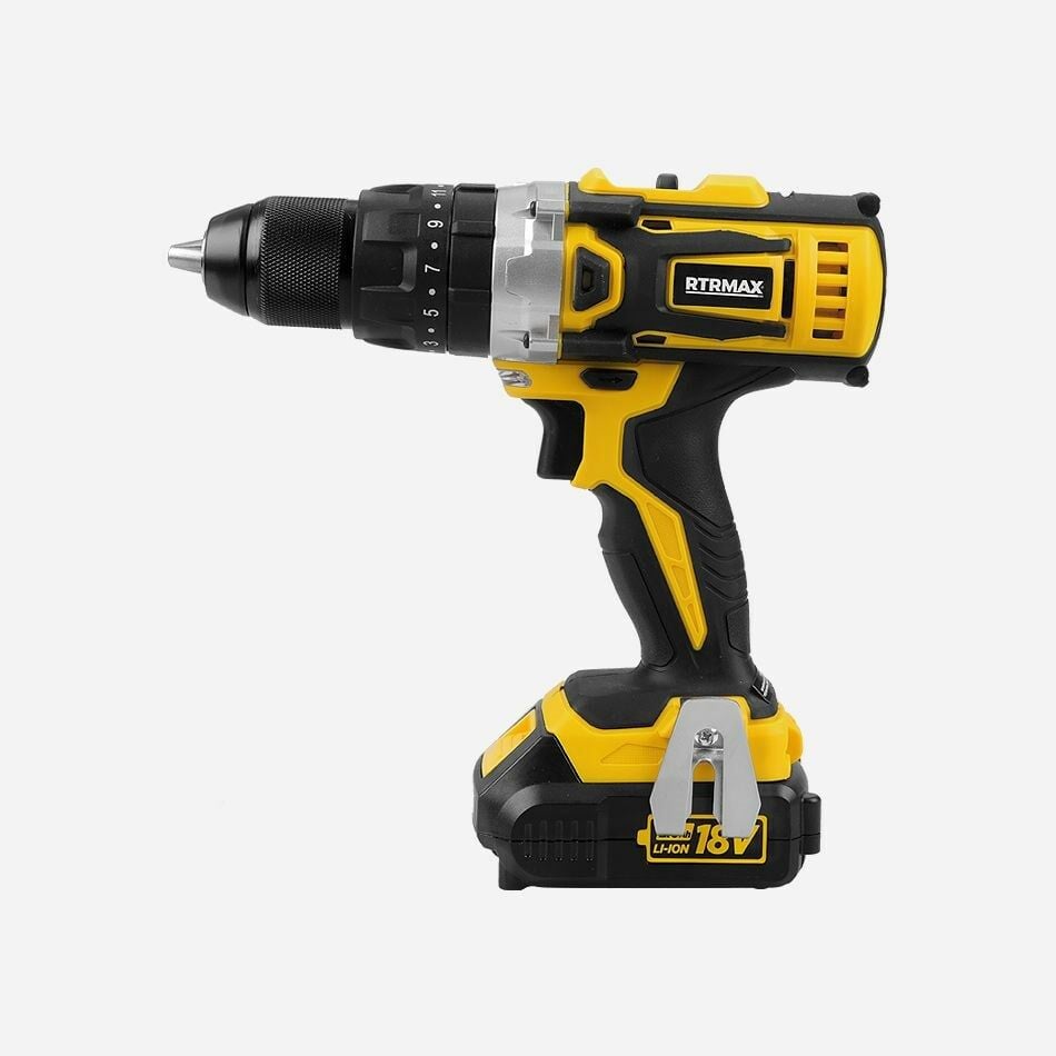 Rtrmax RTX1816 18V 2Ah Çift Akülü Darbeli Şarjlı Matkap