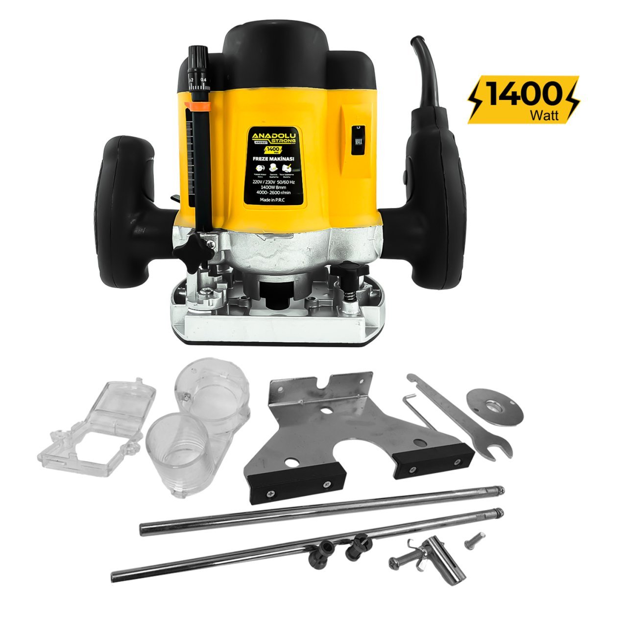Anadolustrong ANS1027 1400W Profesyonel Çift Kollu Freze Makinası