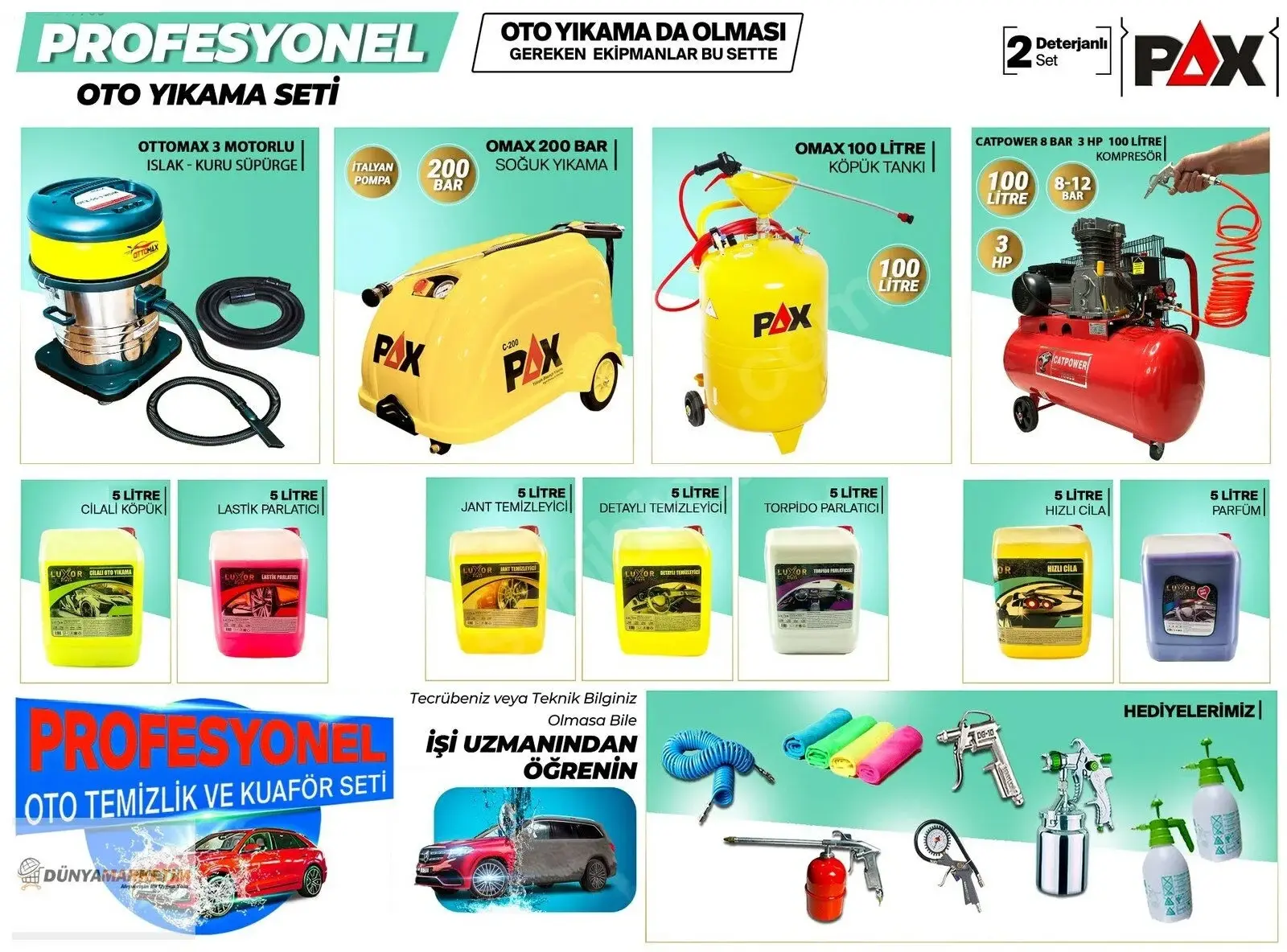 Pax Oto Yıkama Seti Deterjanlı Oto Yıkama Set 2