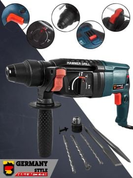 Germany Style GRM9004 1500 Watt Sds Plus Kırıcı Delici Hilti Matkap 26 mm 2.2 Juel 2 Yıl Garantili