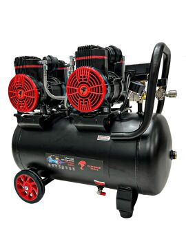 Catpower 50 Litre 4 Pistonlu Sessiz Hava Kompresörü 4 Hp 4 Piston Bakır Sargı Motor 8 Bar 5 Parça