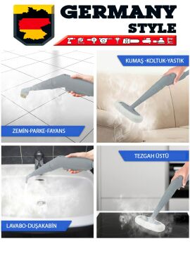 Germany Style Koltuk Halı Yıkama Fırçalama Makinesi Ve Buhar Makinesi 2 li Set