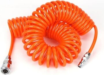 Yüksek Kalite Kompresör Spiral Hava Hortumu 8 mm 8mt Hava Jakı Hava Tabancası Recor Seti