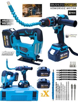 Rowermax GS-130 Çelik Mandren Matkap Vidalama -Dekupaj Testere Seti Taşıma Çantalı