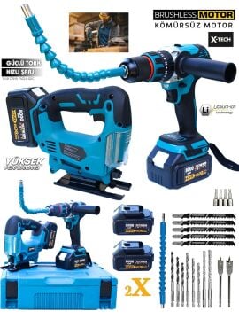 Rowermax GS-130 Çelik Mandren Matkap Vidalama -Dekupaj Testere Seti Taşıma Çantalı