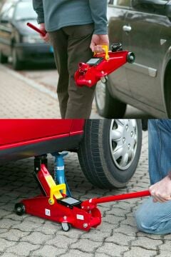 Germany Stlye 2 Ton Timsah Kriko ve 150 Psı Çift Piston Çakmaklı Kompresör Lastik Tamir Kiti