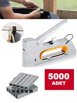 Germany Style 3 Fonksiyonlu Mekanik Büyük Profesyonel Zımba Makinesi Tabancası 5000 Tel Hediyeli
