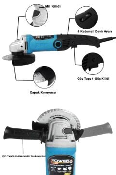 Alman 3500 Watt Professional Sjs Çift Metal Şanzuman Avuç Içi Taşlama Makinesi Spiral Taşlama