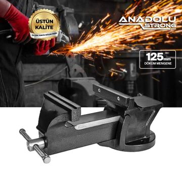 Anadolu Strong 125mm 5'' Dövme Çelik Sabit Tezgah Masa Mengenesi