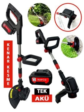 Germany Style Rapco Tek Akülü Kenar Kesme Ot Çim1000 Biçme Tırpan Makinesi Şarjlı