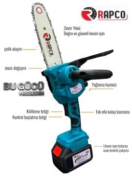 Germany Style Rapco Çift Akülü 24 cm Palalı Ağaç Kesme Dal Budama Odun Kesme Testeresi
