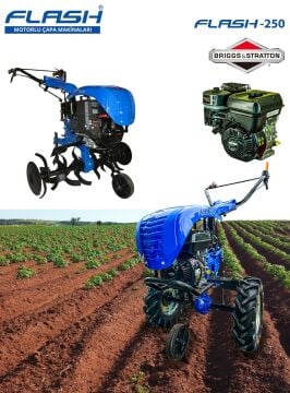 Flash 250 Briggs Stratton Amerikan Motorlu Benzinli Çapa Makinası Şanzımanlı 7 Hp 2+1 Vites