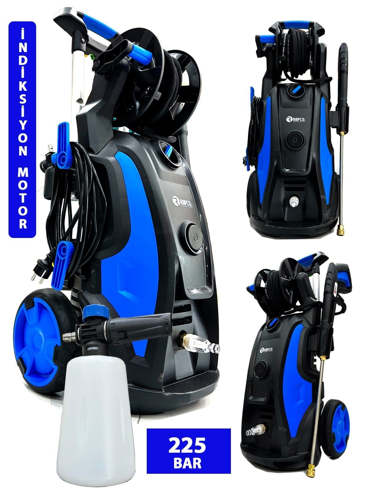 Rowermax Rapco 225 Bar İndiksiyon Motor 3200 Watt Profesyonel Yüksek Basınçlı Yıkama Makinesi