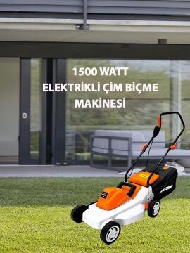 Rowermax Kawashima 1500 Watt Elektrikli Çim Biçme Ot Biçme Makinesi