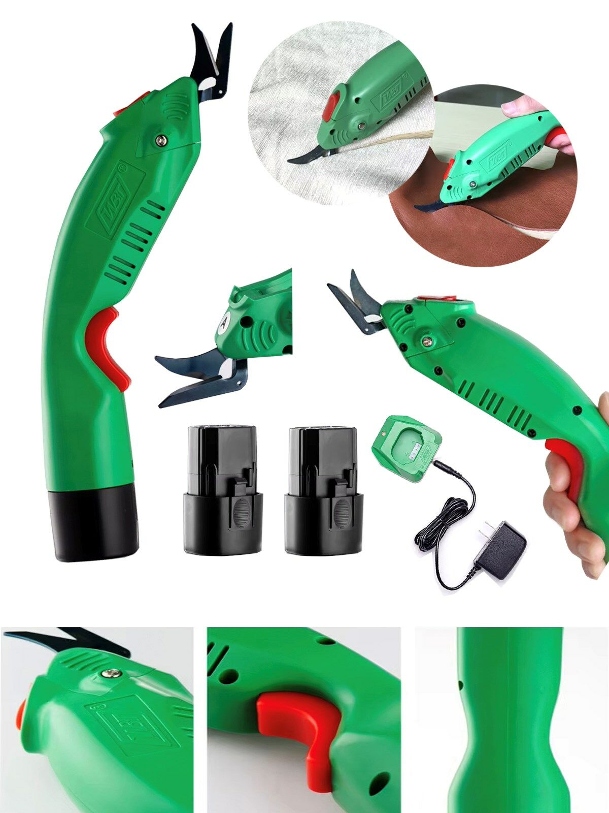 Rowermax Alman 248VFX Şarjlı Çelik Dişli Çift Akülü Kumaş Kesme Deri Kağıt Kesme