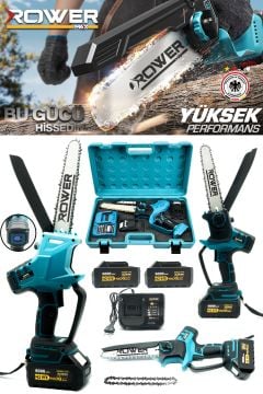 Rowermax Alman 99880VFX 6000 mAH Dijital Gösterge Otomatik Yağlamalı  Şarjlı El Testeresi