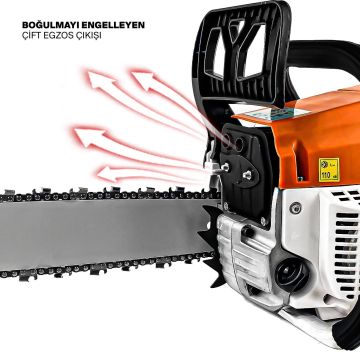Anadolustrong ANS1041 2.9Hp Benzinli Motorlu Testere 45cm Palalı Motorlu Testere Hizar