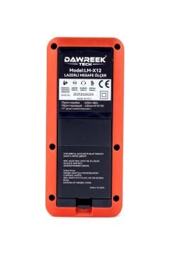 DAWREEK TECH MESAFE ÖLÇER E40 RED 80 Metre Dijital El Tipi Mesafe Ölçüm Cihazı Kırmızı