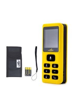 DAWREEK TECH MESAFE ÖLÇER E40 YELLOW 80 Metre Dijital El Tipi Mesafe Ölçüm Cihazı Sarı