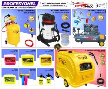 Ottomax Sıcak Soğuk Oto Yıkama Pro Set Progesyonel Premıum