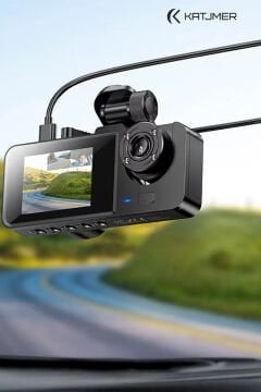 Katjmer Wi-Fi 3 Kameralı Full HD Araç İçi Güvenlik Kamerası – (Ön, İç ve Arka Kayıt)