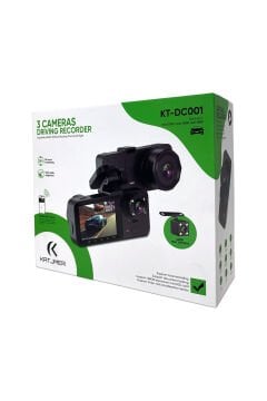 Katjmer Wi-Fi 3 Kameralı Full HD Araç İçi Güvenlik Kamerası – (Ön, İç ve Arka Kayıt)
