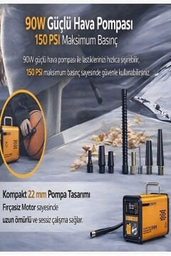 Auhma A8833 16.000 mAh Akü Takviye ve Lastik Şişirme Cihazı