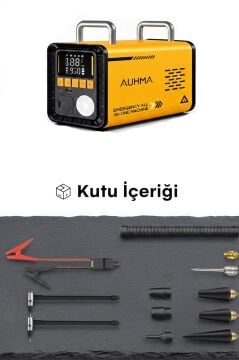 Auhma A8833 16.000 mAh Akü Takviye ve Lastik Şişirme Cihazı