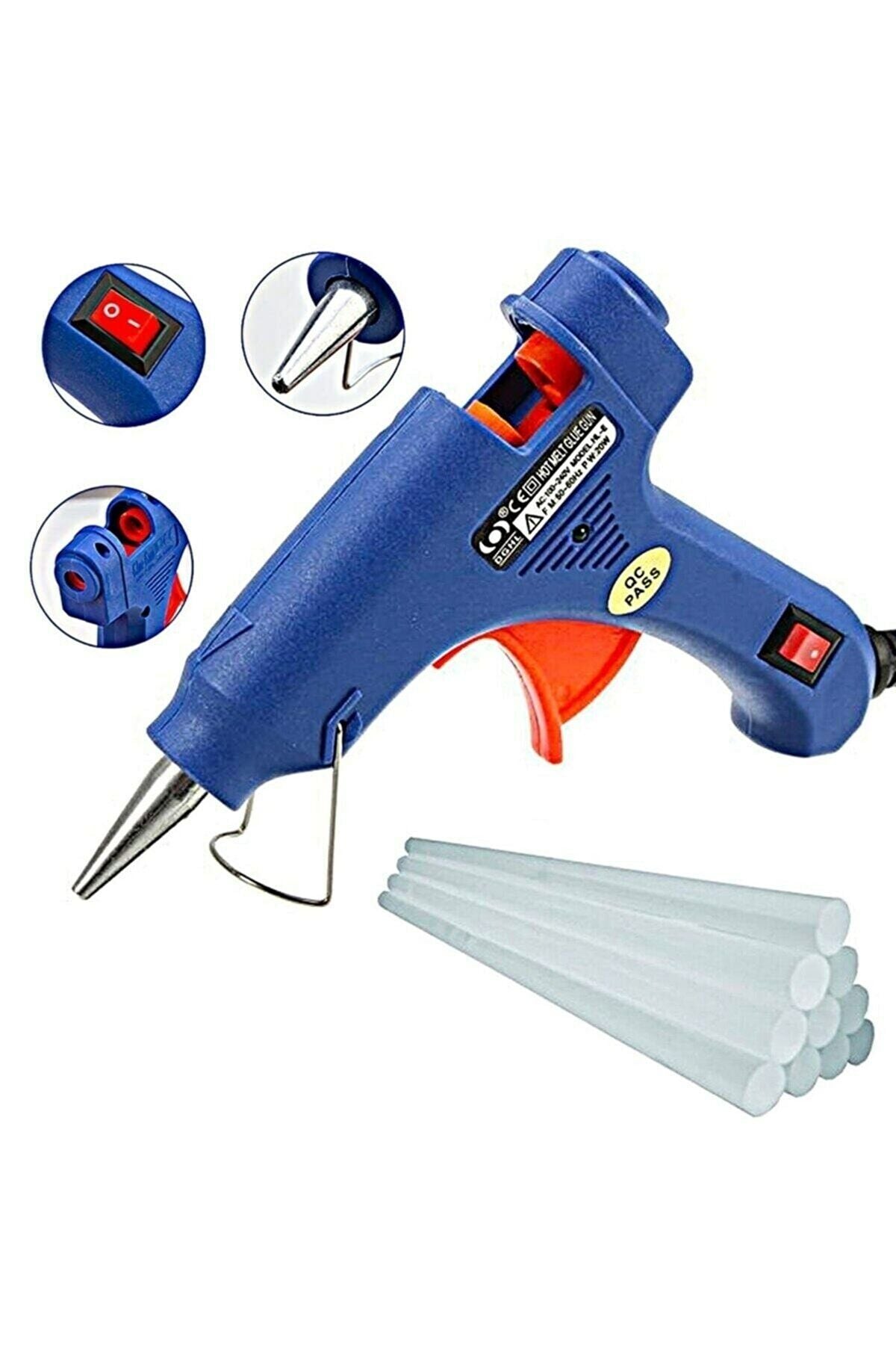 Sıcak Silikon Tabancası 10 Adet Çubuk Slikon Çekme Eritme Tabanca Şeffaf Mum Yapıştırıcı