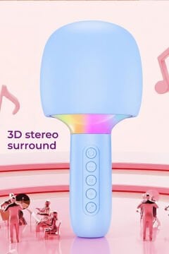 Venandin Glowmic Karaoke Mikrofonu Mavi