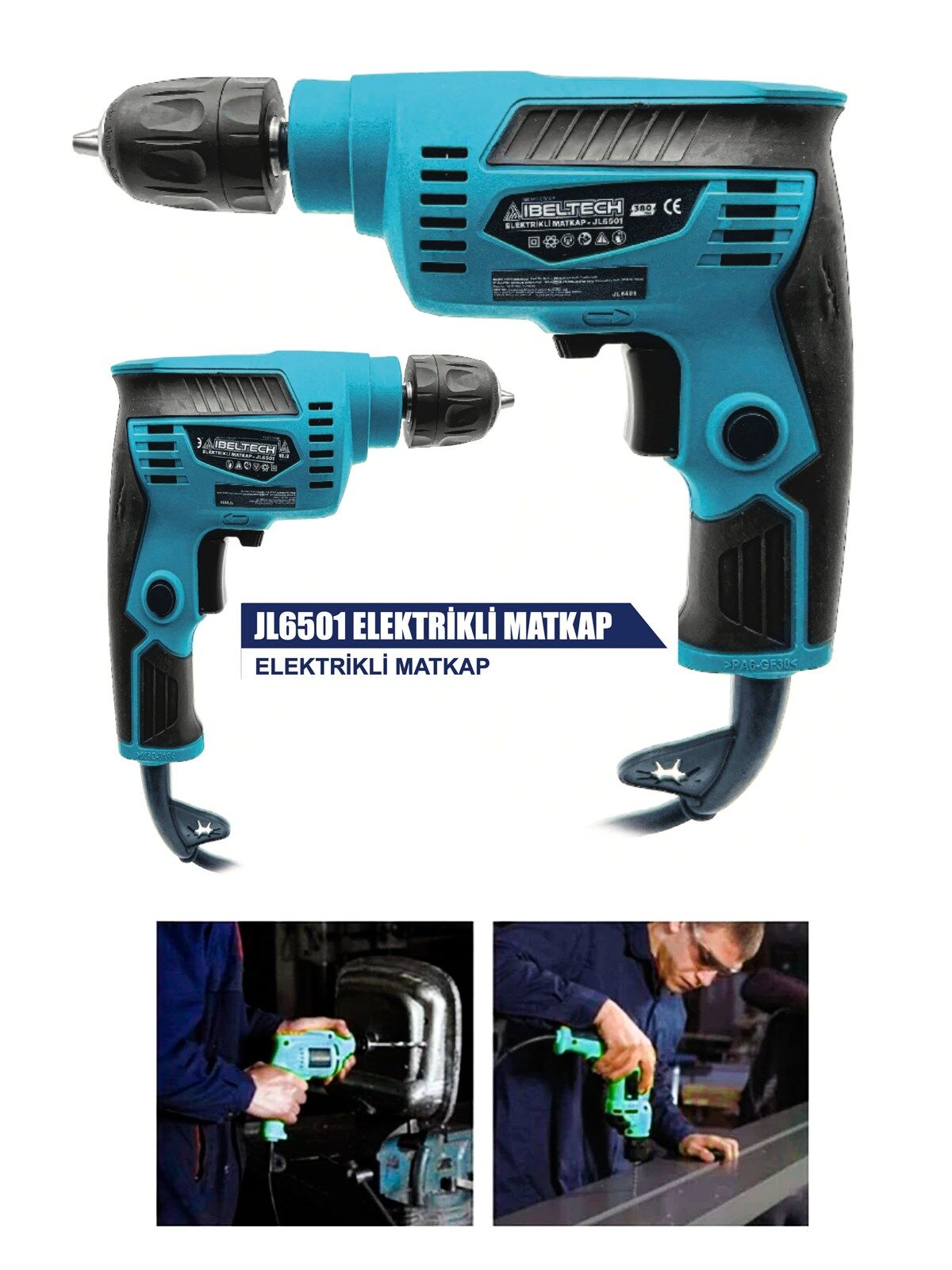 Germany Style İbeltech Jl6501 Elektrikli 6.5mm 380 Watt Matkap