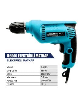 Germany Style İbeltech Jl6501 Elektrikli 6.5mm 380 Watt Matkap