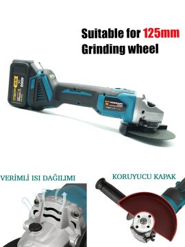 Germany Style Akülü Ultra 4lü Set Makina 125mm Avuç Taşlama, Sds Plus Kırıcı Delici Hilti, Somun Sıkma Sökme, Vidalama Matkap