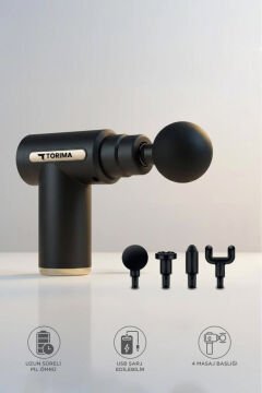 Torima MSG-001 Profesyonel Şarjlı Titreşimli Masaj Cihazı – Siyah