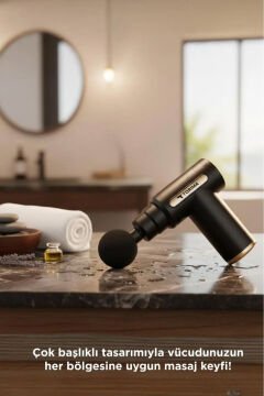 Torima MSG-001 Profesyonel Şarjlı Titreşimli Masaj Cihazı – Siyah