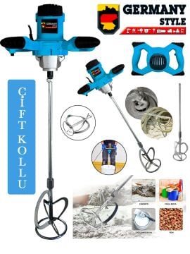 Germany Style 1800W  Elektrikli Devir Ayarlı Alçı Boya Ve Harç Karıştırıcı Mixer