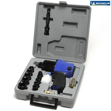 Michelin MCF1384 1/2″ 650Nm Profesyonel Havalı Somun Sıkma/Sökme + 10 Parça Aksesuar Seti