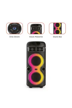 Torima D41 Mikrofonlu  Bluetooth RGB Işıklı Taşınabilir Hoparlör