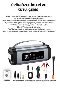 PolyGold Akülü Şarjlı Hava Pompası Taşınabilir & Yüksek Basınç PG-6613