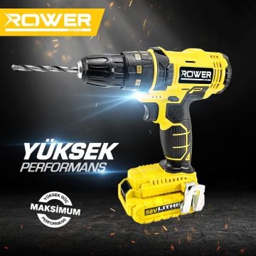 Rowermax RWRX-3069 Çift Li-ion Bataryalı XT-Rail Metal Şanzıman Darbeli Matkap 27 Parçalı Vidalama