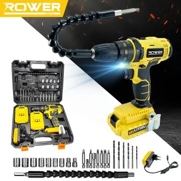 Rowermax RWRX-3069 Çift Li-ion Bataryalı XT-Rail Metal Şanzıman Darbeli Matkap 27 Parçalı Vidalama