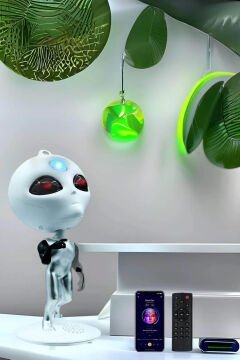 Leerfei Uzaktan Kumandalı Uzaylı Astronot LED Galaxy Projektör&Lamba MXS-008