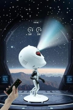 Leerfei Uzaktan Kumandalı Uzaylı Astronot LED Galaxy Projektör&Lamba MXS-008