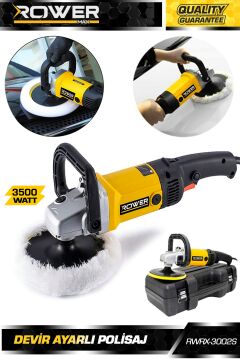 Rowermax RWRX-3002S 3500 Watt Devir Ayarlı Polisaj Makinası Pasta Cila Makinası 180mm