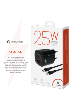Katjmer 25W PD Hızlı Şarj Adaptörü KJ-25P-C