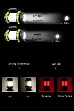 Klaus  Şarjlı USB Kamp & Masa Lambası Ke47703