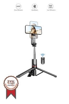 Torima L15 Siyah LED Işıklı Selfie Çubuğu – Kablosuz Tripod & Monopod