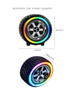 Leerfei Tekerlek Model Bluetooth Hoparlör & Taşınabilir Kablosuz Ses Sistemi
