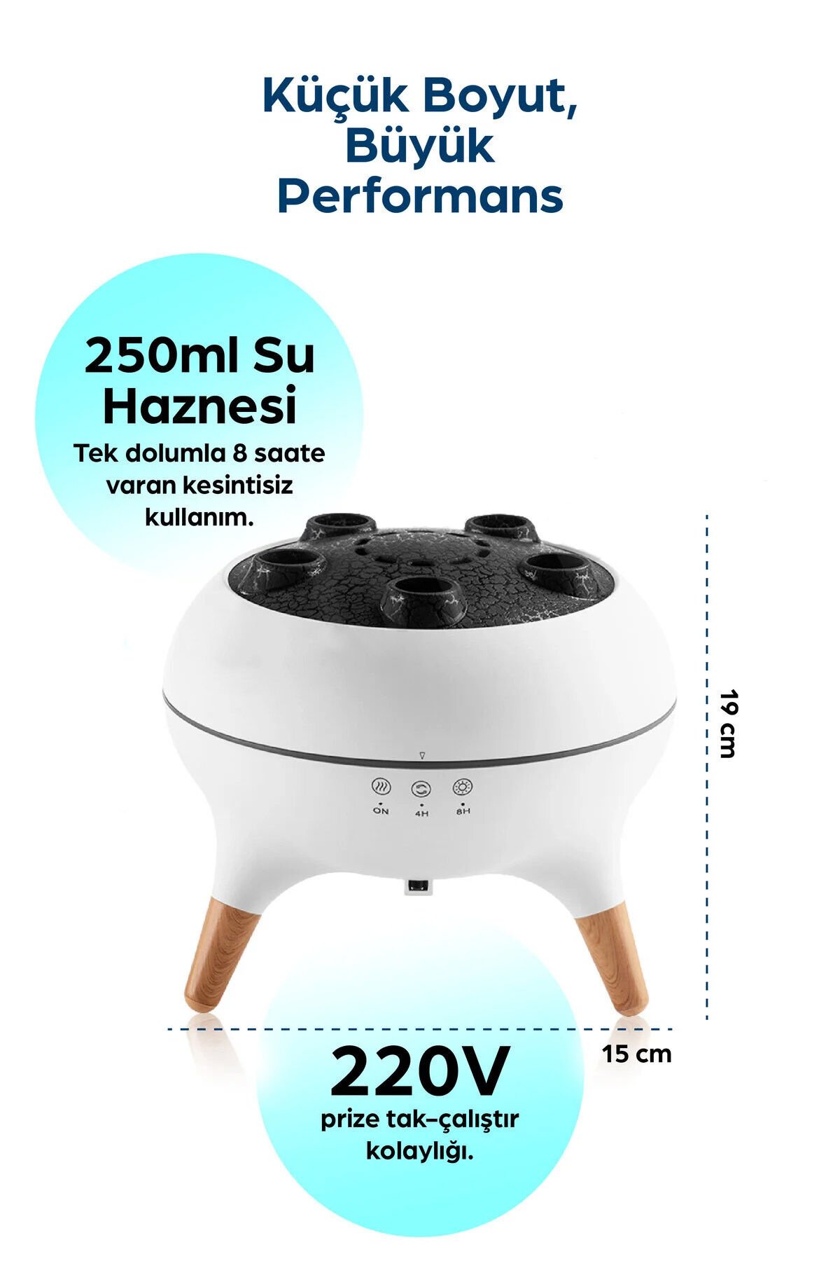 Leerfei 250 ml LED Aydınlatmalı Aroma Nemlendirici