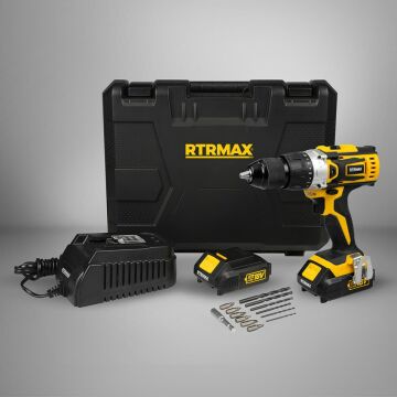 Rtrmax RTX1815 18V 2Ah Çift Akülü Şarjlı Matkap